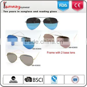SM-4536SS Wholesale Sunglasses 2016 Fashion Sunglasses Mirror Lens Aviator Sunglasses Popular Promotion thumbnail-1