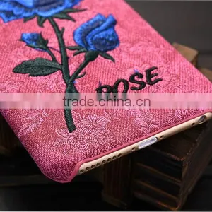 Embroidery 3D Rose Protector Back Cover Case for IPhone 6S Plus thumbnail-4