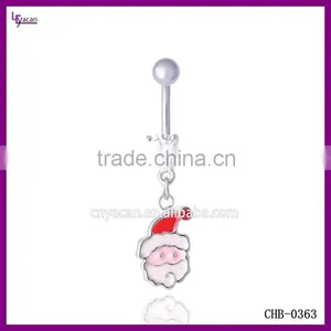 Surgical Steel Lovey Santa Claus Belly Chain Piercing thumbnail-1
