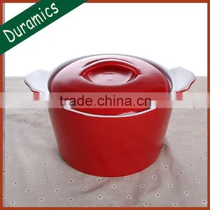 Color Round Porcelain Soup Pot thumbnail-1