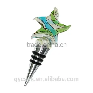 Black Stripe Colorful Murano Glass Starfish Wine Stopper for Lady Gifts thumbnail-1