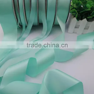 Factory Wholesale Dyed TiffanyBlue Polyester Trimming Satin Ribbon Tape thumbnail-1