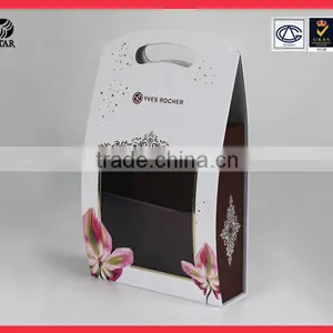 Customized Gift Box Cosmetics Packaging Printing Cardboard Portable Paper Box With Window thumbnail-3