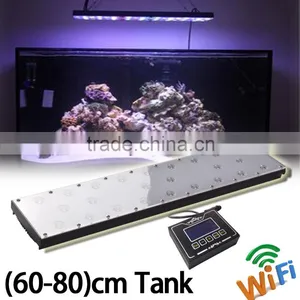 Sunrise and Sunset Dimmable Wifi Control Led Coral Reef 60W Smart LED Aquarium Light Accept Renitency thumbnail-1