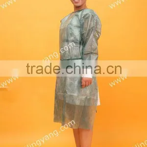 Disposable PP Olive Green Hospital Gown thumbnail-1