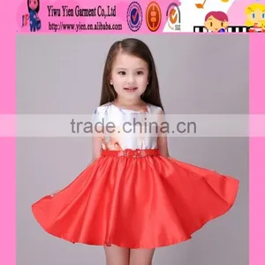 2016 Flower Princess Dress Modern Children Dress One Piece Baby Latest Children Dress Designs thumbnail-3