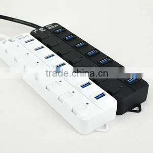 High Capacity Usb Por Hub, 7 Port Usb Hub 3.0 With Individual On/off Switches and LED Lights for Computer Accessories thumbnail-5