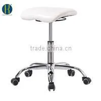 HY3004-1 Swivel Dental Bar Stool Whtie PU Leather Upholstery thumbnail-1