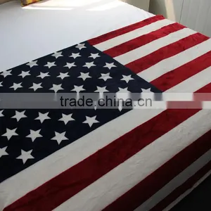 Manufactory Walmart Muslin Swaddle China Home Textile China Supplier Flag Fleece Blanket thumbnail-4