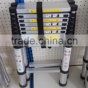 9+9 DETACHABLE COMBI TELESCOPIC LADDER(A Type) (aluminium+plastic)/DOUBLE LADDER thumbnail-2