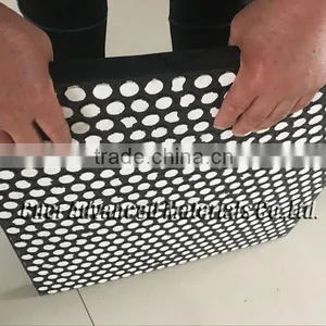 High Alumina Ceramic Rubber Liner With Steel Backing Plate, Rubber Ceramic Liner With Bolt Connection thumbnail-4