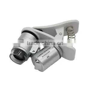 9882W LED Mini Pocket Microscope , Clip Type LED Cellphone Microscope thumbnail-2