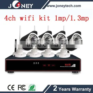 IR Remote Controller Bullet Waterproof ip Camera 4 Channel Wireless NVR Kit Wifi Cctv Camera System thumbnail-1