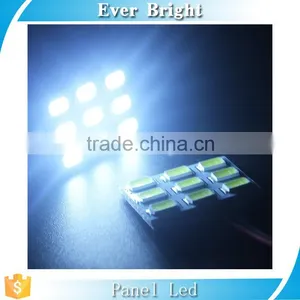 Cool White 5730 9SMD Led Panel Dome Light Auto Car Reading Interior Light DC 12V With T10 / BA9S / Festoon Adapters thumbnail-2