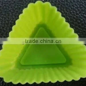 Food Grade Silicone Triangle Cupcake Mould/muffin Mold/ FDA LFGB Proved Bakeware thumbnail-1