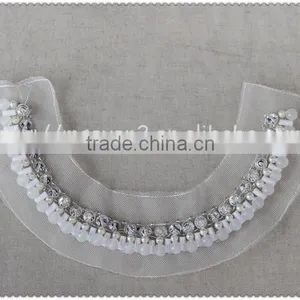 Latest Design Crystal Rhinestone Beaded Collars, Handmade Elegant Rehinestone Beaded Necklace thumbnail-6