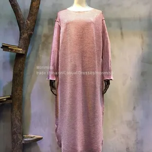 2017 Spring Slim Fit Glittering Dress Plain Pleuche Dress With Scarf thumbnail-1