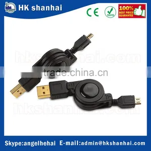 Hi-Speed USB 2.0 480 Mbps Mini Retractable Cable Reel Gold Plated Retractable Type a to Micro b Transfer Rate Sync Cable thumbnail-2