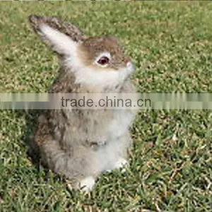 Easter Bunny Furry Animal Taxidermy Decor Chinese Zodiac Toys thumbnail-1