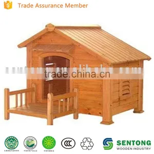 Lovely Wooden Dog House With Balcony thumbnail-1
