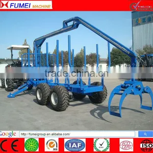 Log Trailer With Crane thumbnail-1