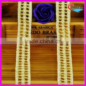 Double Row of 3cm Linen Trimming for Home Decoration thumbnail-1