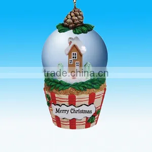 Novelty Polyresin/resin Christmas Water Ball Hanging Snow Globe for Gifts thumbnail-1
