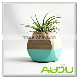 Audu Wood Planter Planter Box Bucket Barrel Pot thumbnail-1