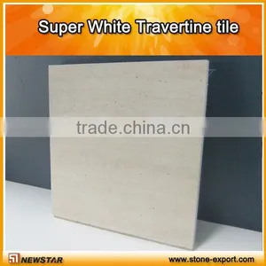White Tumbled Travertine Tile thumbnail-1