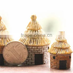 Zakka Love Sea Mini House ,Micro Landscape Accessories, Rural Wind Thatched Houses thumbnail-2