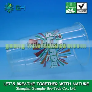 Plastic Logo Customized Eco-friendly Disposable Biodegradable PLA Cup /transparent PLA Plastic Cold Cup thumbnail-1