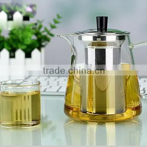 Glass Tea Pot With Tea Strainer Pots With Strainer Lids Glass Infusion Tea Pots thumbnail-3