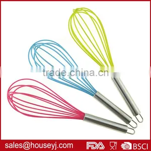 5 Wires 12 Inch Silicone Egg Whisk Manual Silicone Egg Beater With S/s Handle thumbnail-1