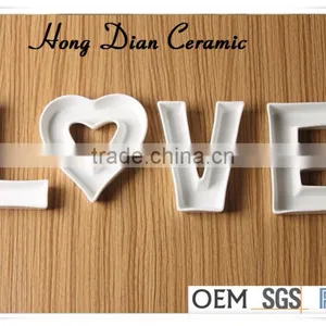 Letters Ceramic Plates,letter Alphabet for Wedding Decoration,plate for Wedding Decoration thumbnail-1