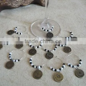 12 Constellations Wine Glass Charms Wine Glass Marks thumbnail-1