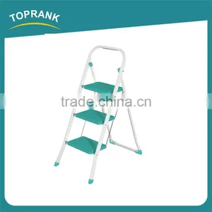 Household 3 Steps Folding Iron Ladder With Powder Coated thumbnail-4