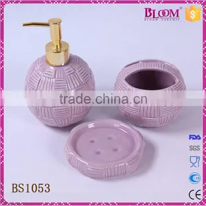 Fashion Style Purple Ceramic Bathroom Accessories thumbnail-1
