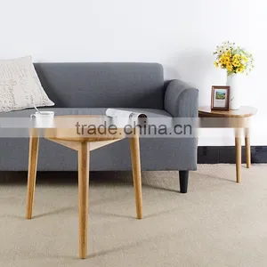 Bamboo Round Three Corner Coffee Table thumbnail-4
