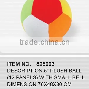 5" PLUSH BALL WITH SMALL BELL thumbnail-1
