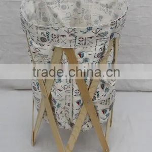 Beautiful Popular Canvas Bag Foldable Laundry Basket thumbnail-1