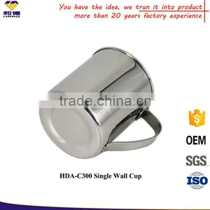OEM Classical Design 300 ML Stainless Steel Mug Cup With Round Rim thumbnail-2
