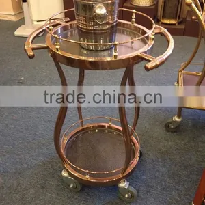 Elegant and Smart Stainelss Steel Liquor Cart Food Serving Trolley for Hotel C-46 thumbnail-1