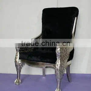 MD-2204-01 Antique Reproduction Single Chair With White Velvet thumbnail-4