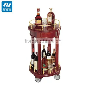 Royal Fashion Hotel Gold Wine Trolley, Wine Bar Trolley thumbnail-2