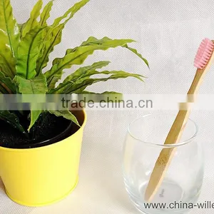 Hotel Bamboo Toothbrush, Natural Bamboo Handle Toothbrush thumbnail-5