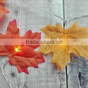 Mixed Orange Red Yellow Leaf Autumn Leaves Wedding Decorate Fairy Lights thumbnail-2
