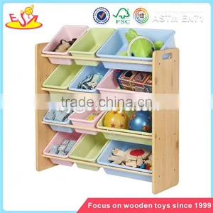 Wholesale New Fashion Wooden Four Compartment Shelves Hot Sale Wooden Shelves Storage W08C040 thumbnail-2