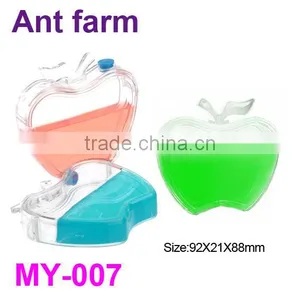 Colorful Plastic Apple-shape Ant Farm Toys thumbnail-1