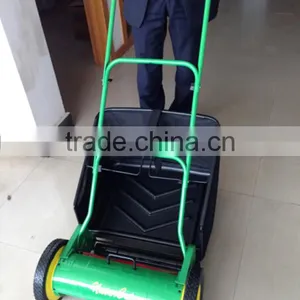 16"Alu Stand Hand Push Reel Lawn Mower With Grass Box thumbnail-1