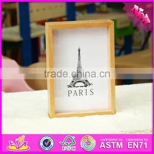2016 Hot Sale Baby Wooden Funny Photo Frame, Most Popular Kids Wooden Funny Photo Frame W09A040 thumbnail-1